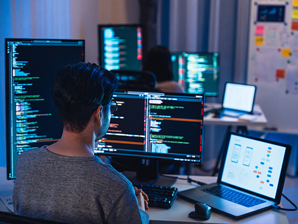 Person working on computer